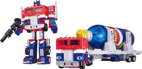 Transformers G1 Optimus Prime Custom American Pepsi Trailer sides 