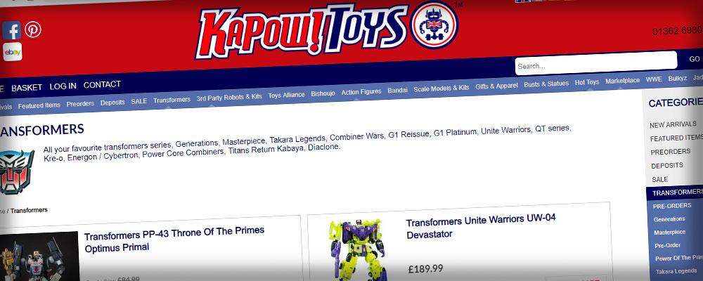 Kapow Toys - Buy Transformers Toys Website