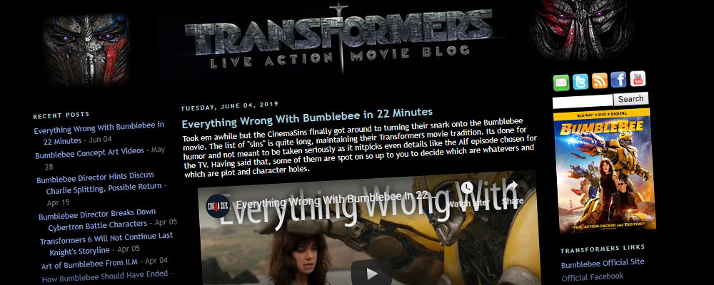 Transformers the Live Action Movie Blog