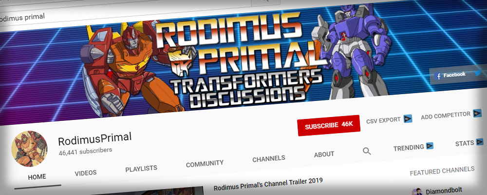 Rodimus Primal - YouTube Channel