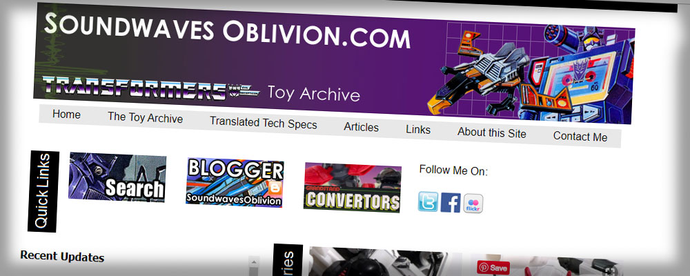 Soundwave's Oblivion - a Top Transformers Website